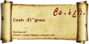 Cseh Ágnes névjegykártya