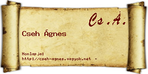 Cseh Ágnes névjegykártya