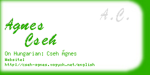 agnes cseh business card