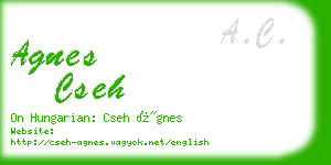 agnes cseh business card